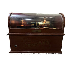 Vintage Copenhagen CD Phonograph AM/FM Radio Wood Cabinet Retro Player 03 Tested